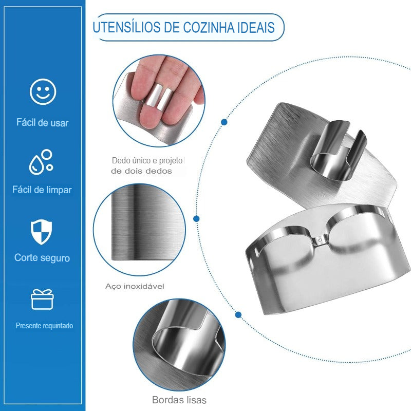 Guardnox - Guarda de Dedo de Aço Inoxidável para Corte de Alimentos